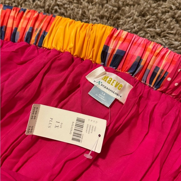 NWT Anthropologie Maeve Patchwork A-line Maxi Skirt sz 1X - Picture 8 of 10